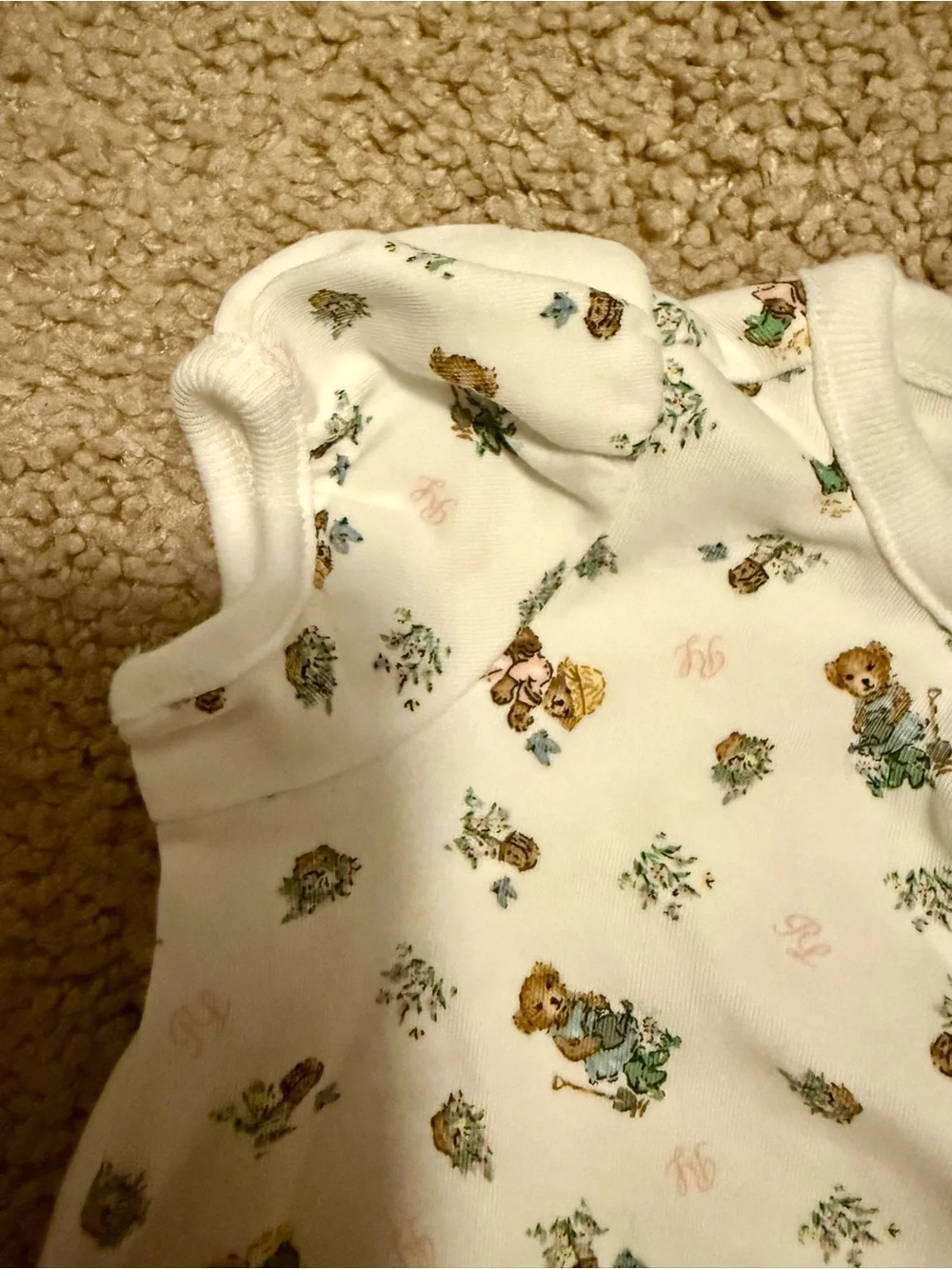 Ralph Lauren Romper with Brown Teddy Bears